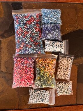 Eye shaped crafting beads